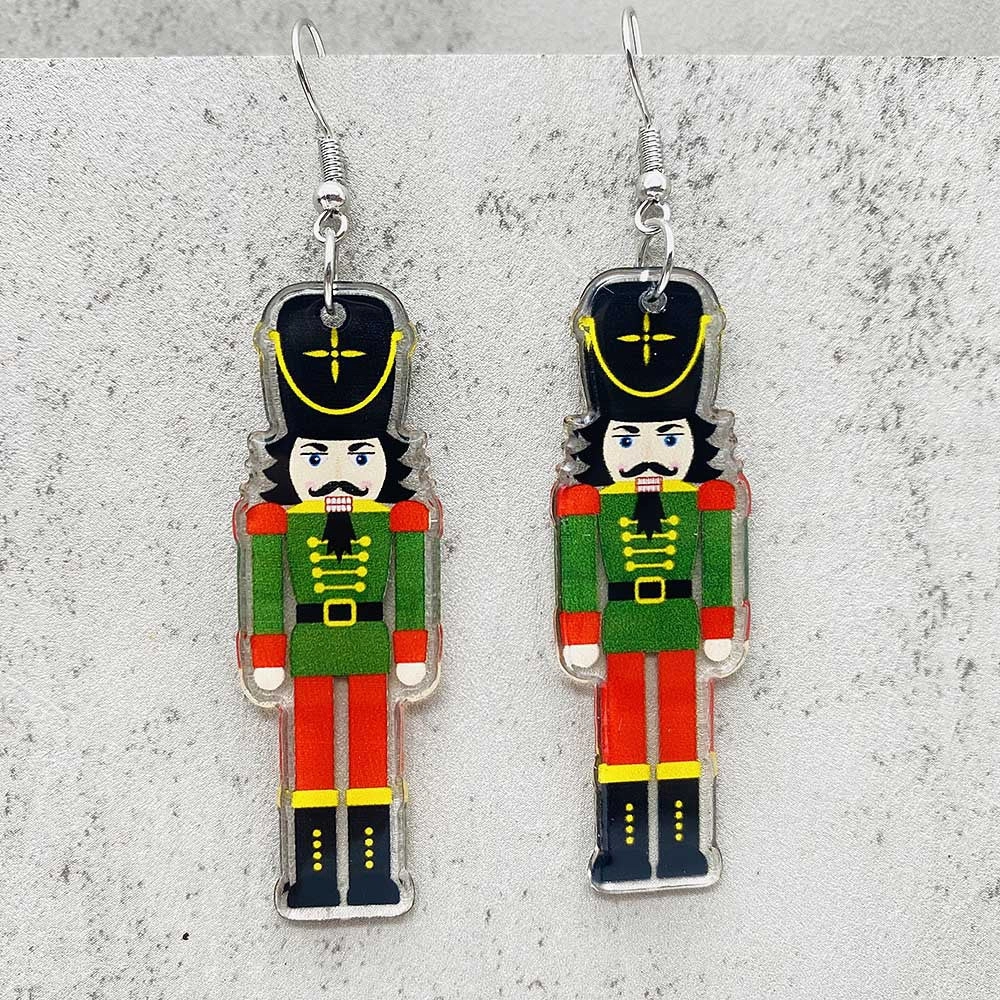 Wholesale Christmas Acrylic Movie Character Double-sided Print Earrings
