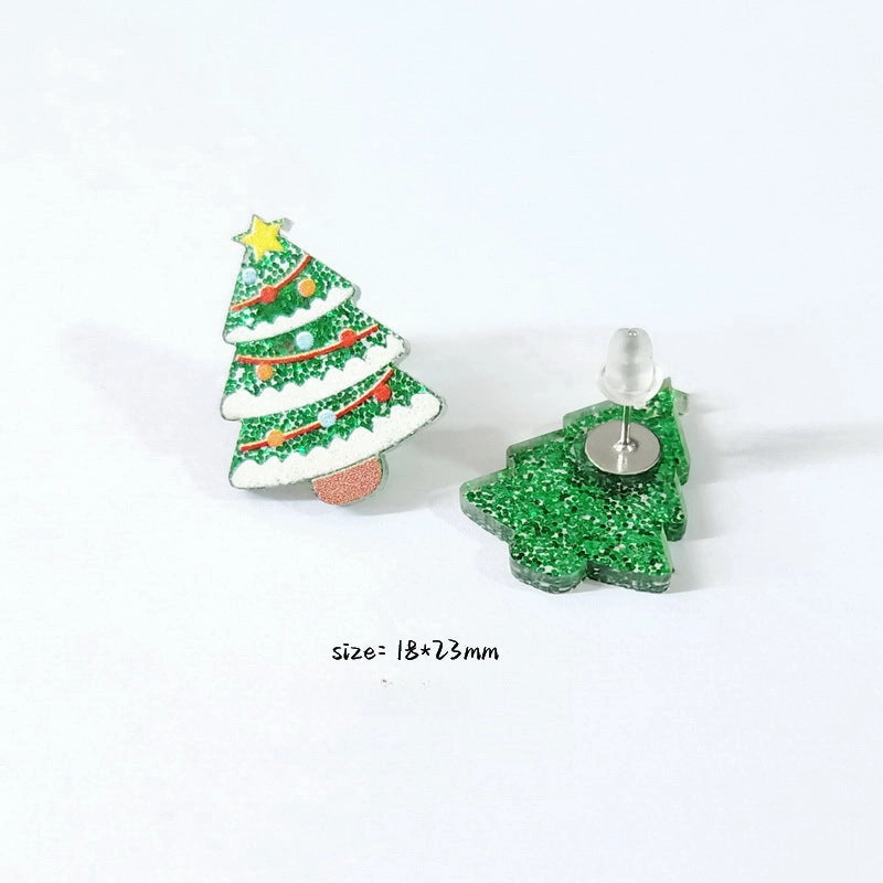 Wholesale Christmas Acrylic Stud Earrings