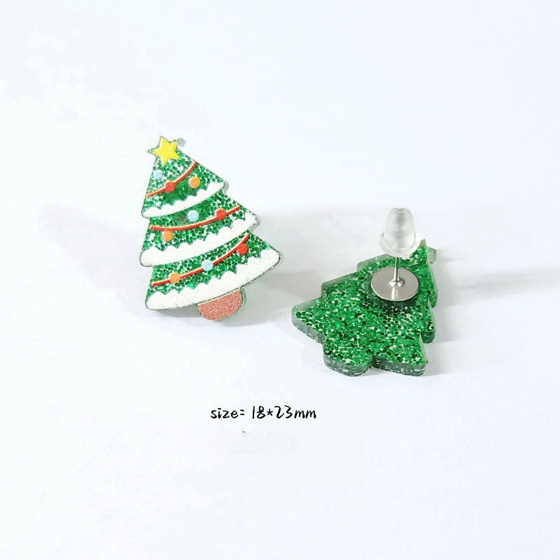 Wholesale Christmas Acrylic Stud Earrings