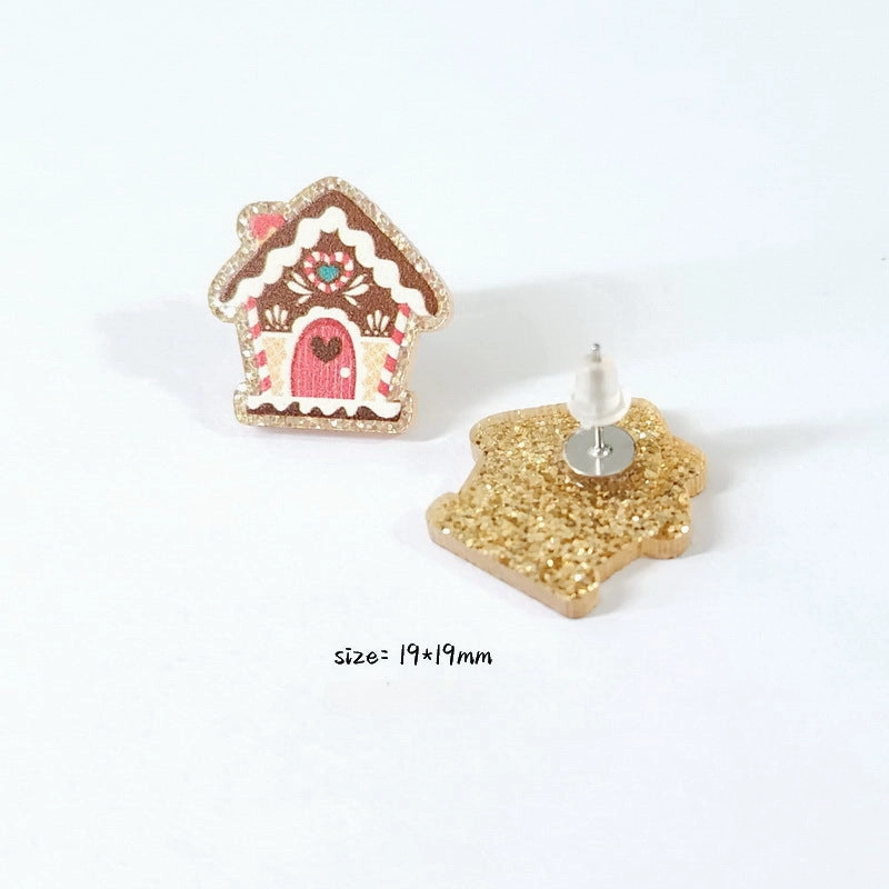 Wholesale Christmas Acrylic Stud Earrings