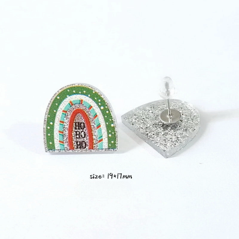 Wholesale Christmas Acrylic Stud Earrings
