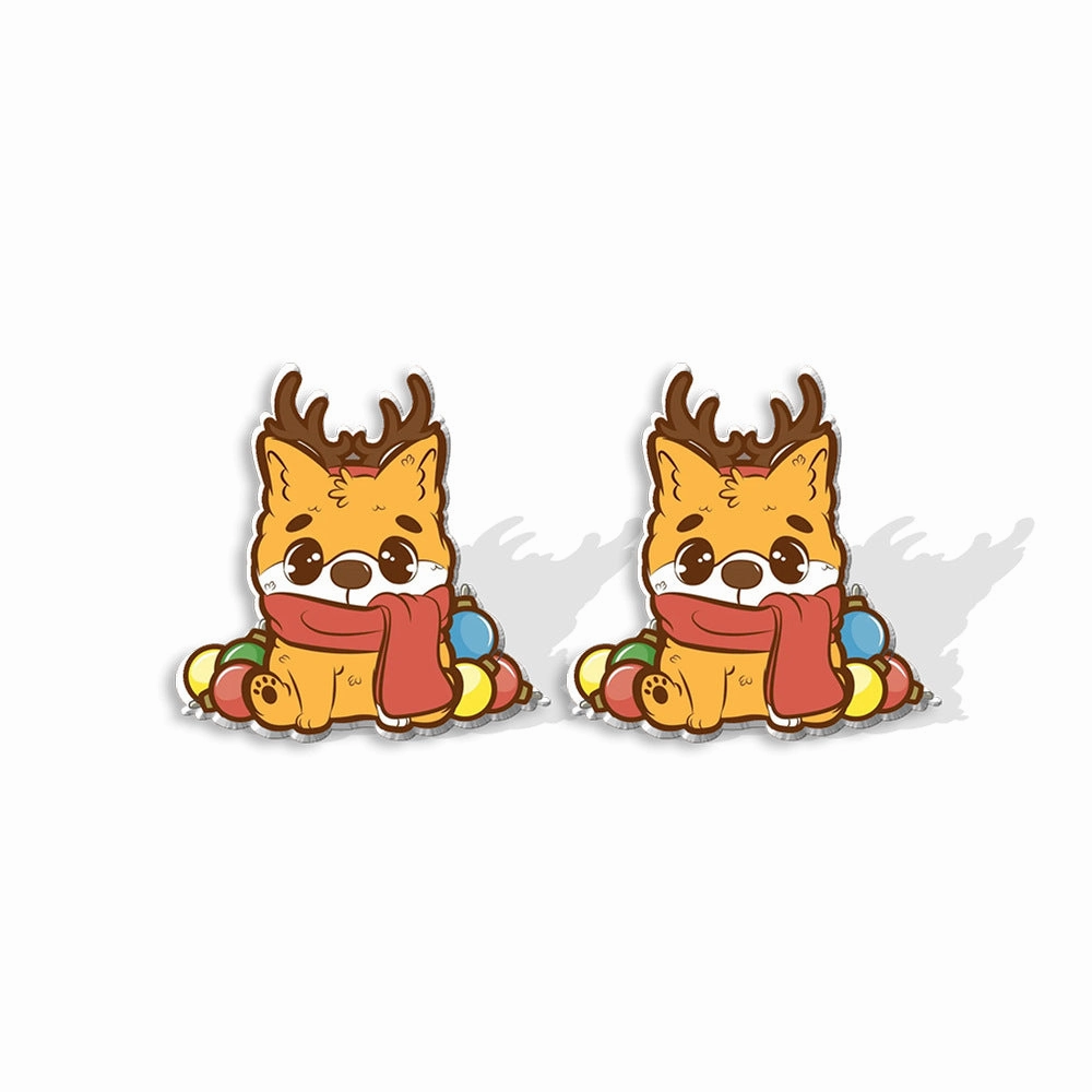 Wholesale Christmas Biscuit Man Elk Resin Earrings