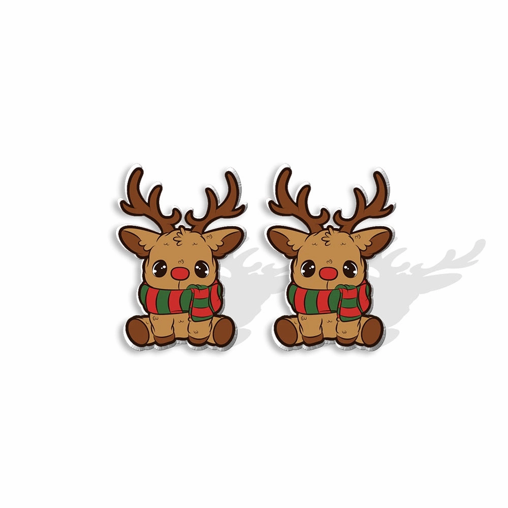 Wholesale Christmas Biscuit Man Elk Resin Earrings