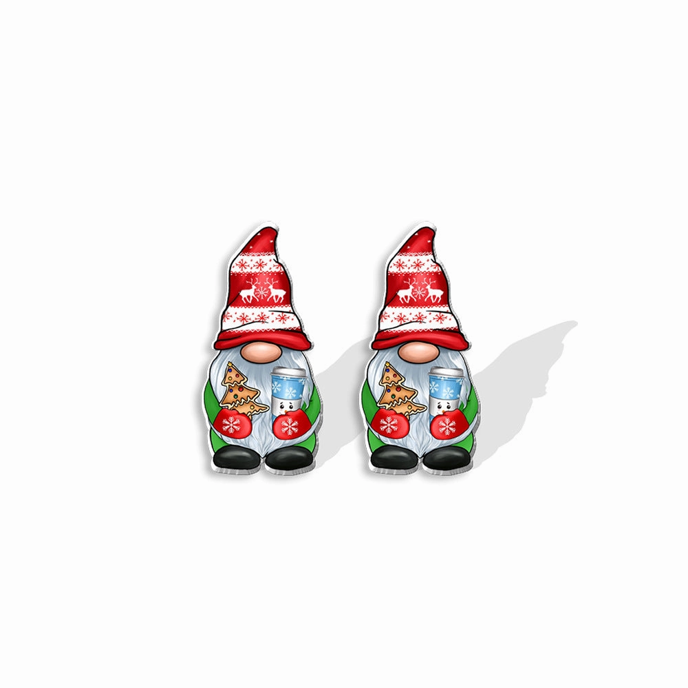 Wholesale Christmas Biscuit Man Elk Resin Earrings