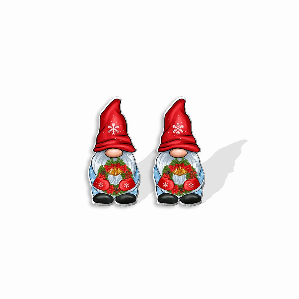 Wholesale Christmas Biscuit Man Elk Resin Earrings