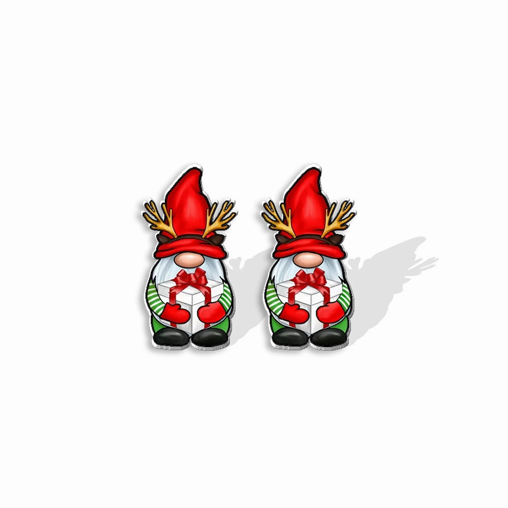 Wholesale Christmas Biscuit Man Elk Resin Earrings