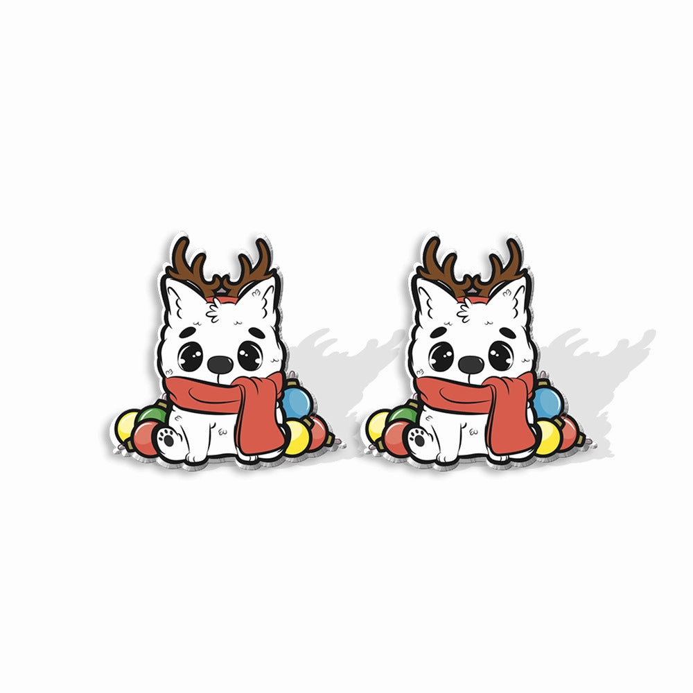 Wholesale Christmas Biscuit Man Elk Resin Earrings