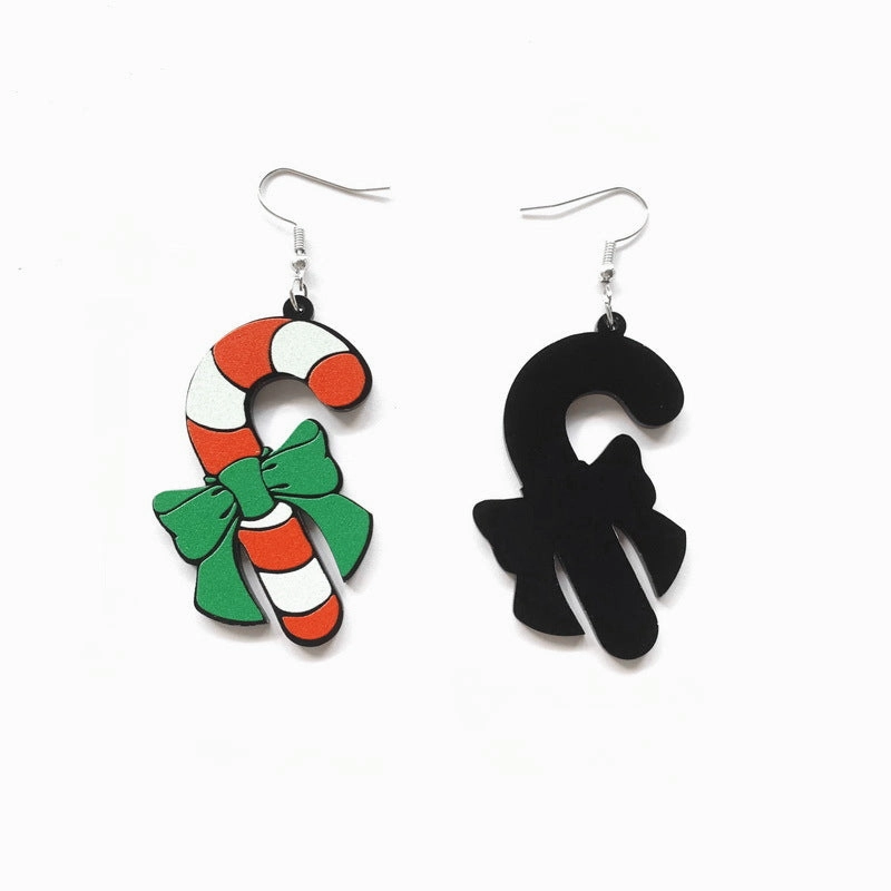 Wholesale Christmas Candy Cane Earrings