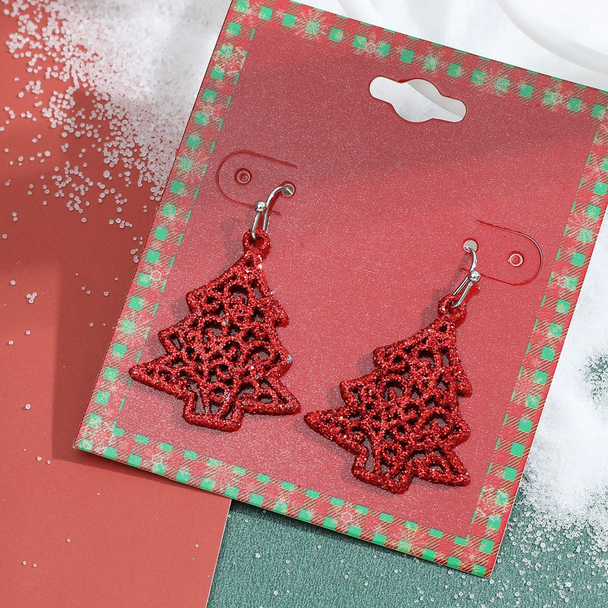 Wholesale Christmas Candy Christmas Tree Bell Alloy Earrings