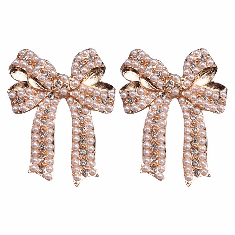 Wholesale Christmas Cartoon Bow Earrings