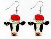 Wholesale Christmas Cartoon Christmas Tree Hohoho Elk Cow Consumption Cow Cat Rainbow Acrylic Earrings