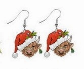 Wholesale Christmas Cartoon Christmas Tree Hohoho Elk Cow Consumption Cow Cat Rainbow Acrylic Earrings