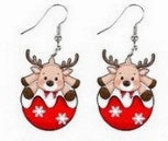 Wholesale Christmas Cartoon Christmas Tree Hohoho Elk Cow Consumption Cow Cat Rainbow Acrylic Earrings