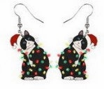 Wholesale Christmas Cartoon Christmas Tree Hohoho Elk Cow Consumption Cow Cat Rainbow Acrylic Earrings