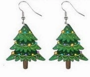 Wholesale Christmas Cartoon Christmas Tree Hohoho Elk Cow Consumption Cow Cat Rainbow Acrylic Earrings