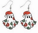 Wholesale Christmas Cartoon Christmas Tree Hohoho Elk Cow Consumption Cow Cat Rainbow Acrylic Earrings