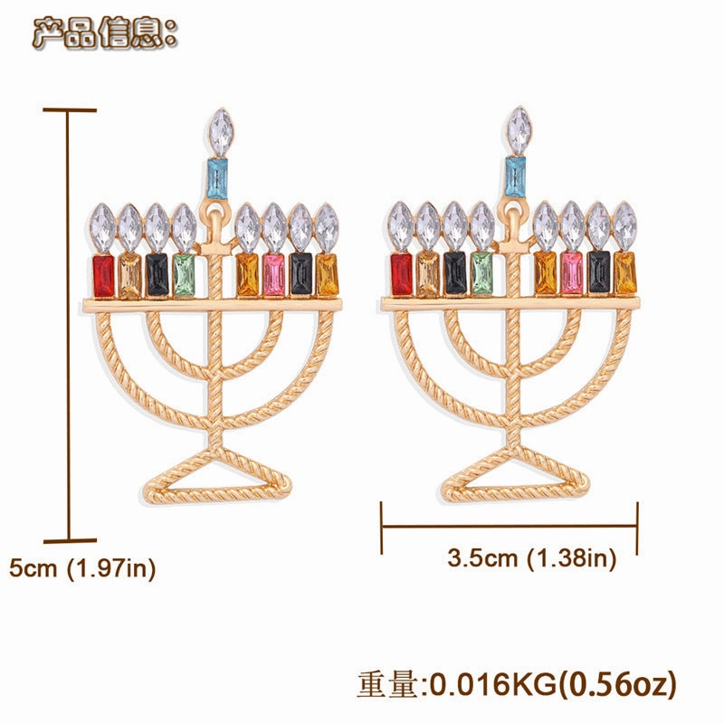 Wholesale Christmas Cartoon Faceless Doll Red Guard Diamond Earrings