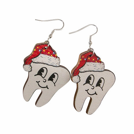 Wholesale Christmas Cartoon Santa Claus Acrylic Earrings