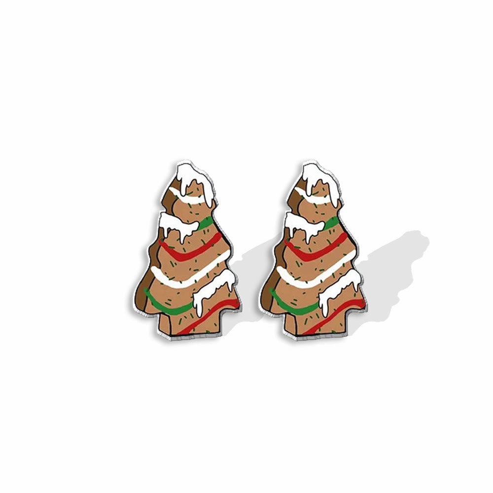 Wholesale Christmas Christmas Cake Christmas Tree Acrylic Earrings