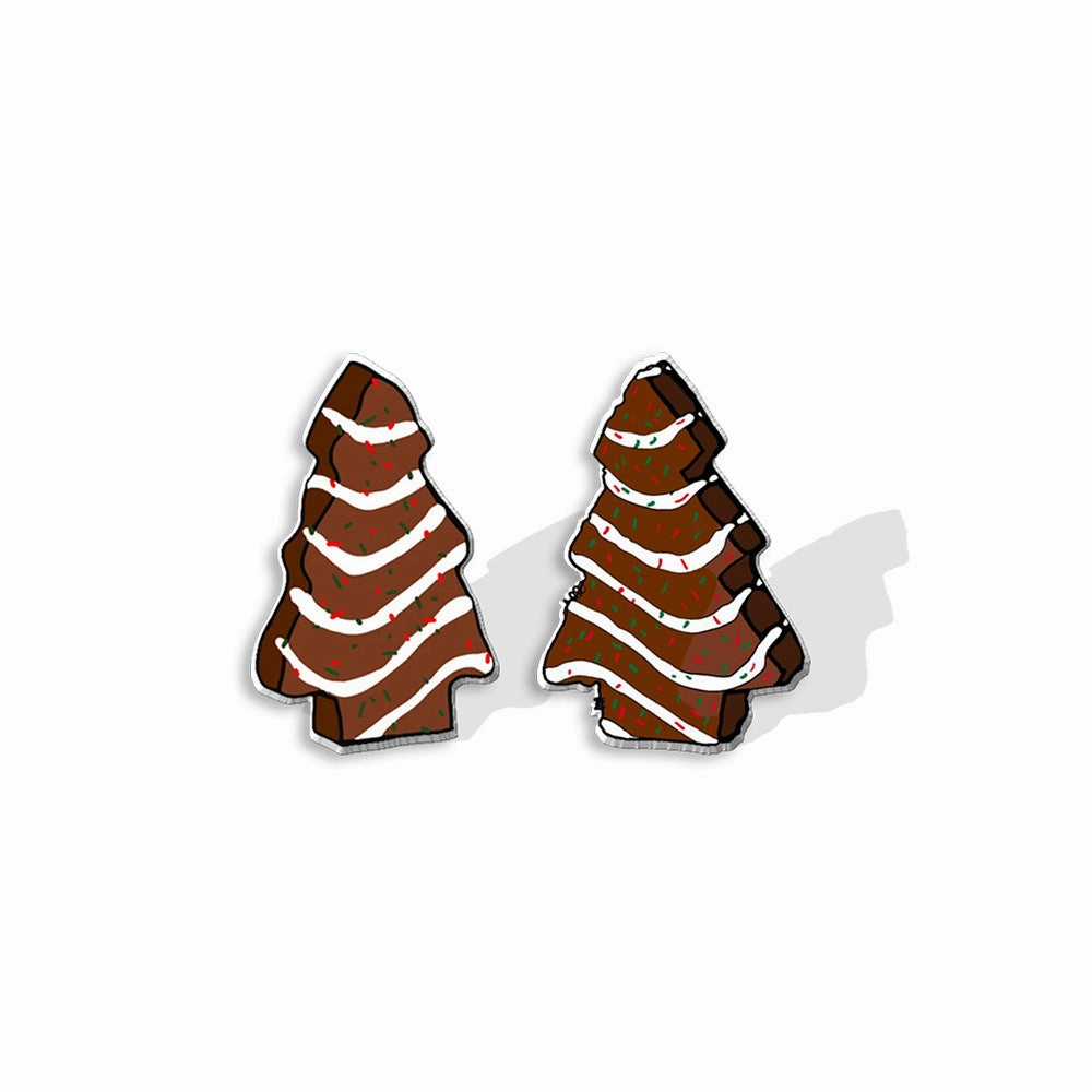 Wholesale Christmas Christmas Cake Christmas Tree Acrylic Earrings