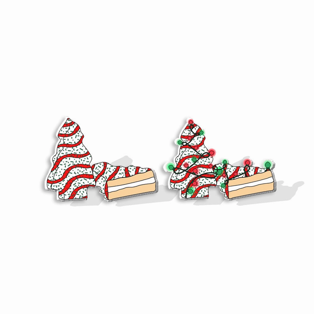 Wholesale Christmas Christmas Cake Christmas Tree Acrylic Earrings