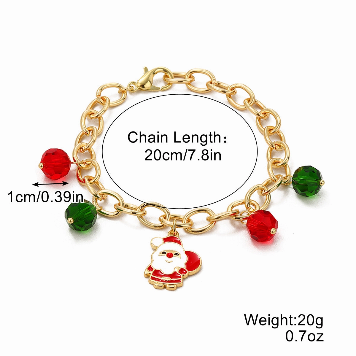 Wholesale Christmas Clay Crystal Pearl Bracelet