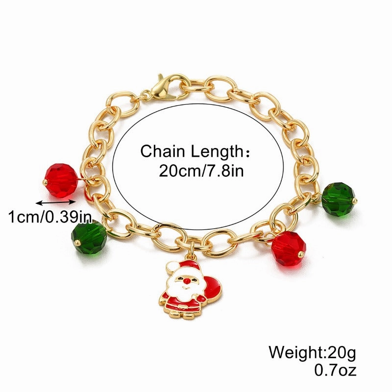 Wholesale Christmas Clay Crystal Pearl Bracelet