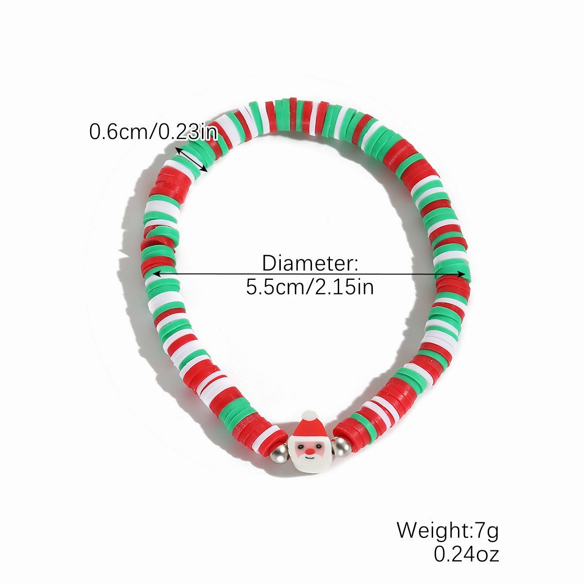 Wholesale Christmas Clay Crystal Pearl Bracelet