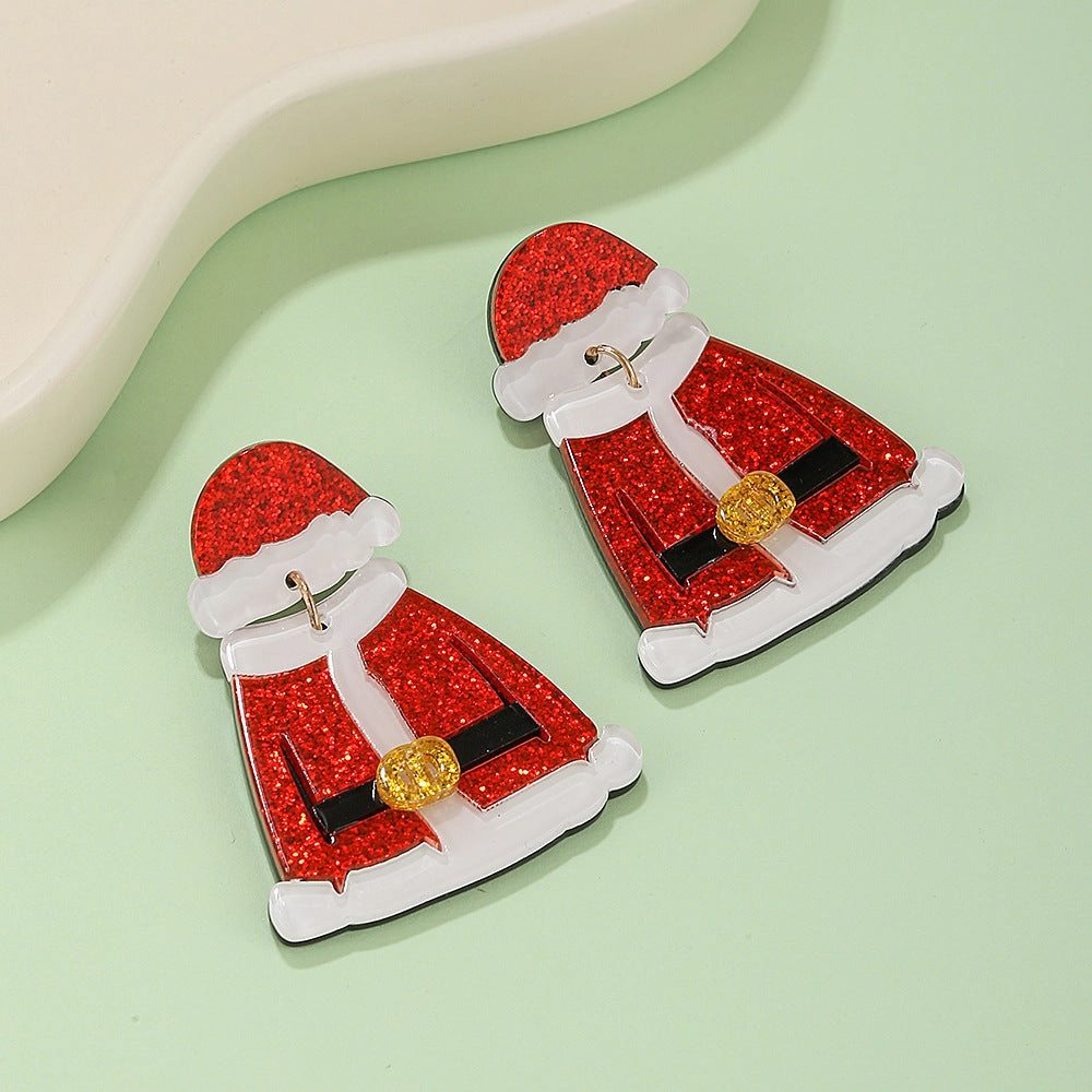 Wholesale Christmas Clothes, Hats, Deer Acrylic Earrings