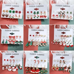 Wholesale Christmas Collection Cartoon Earrings
