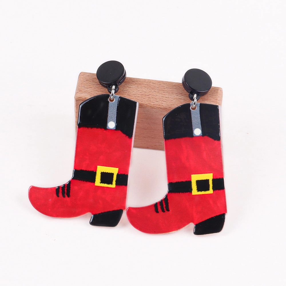 Wholesale Christmas Collection Hats Boots Acrylic Earrings
