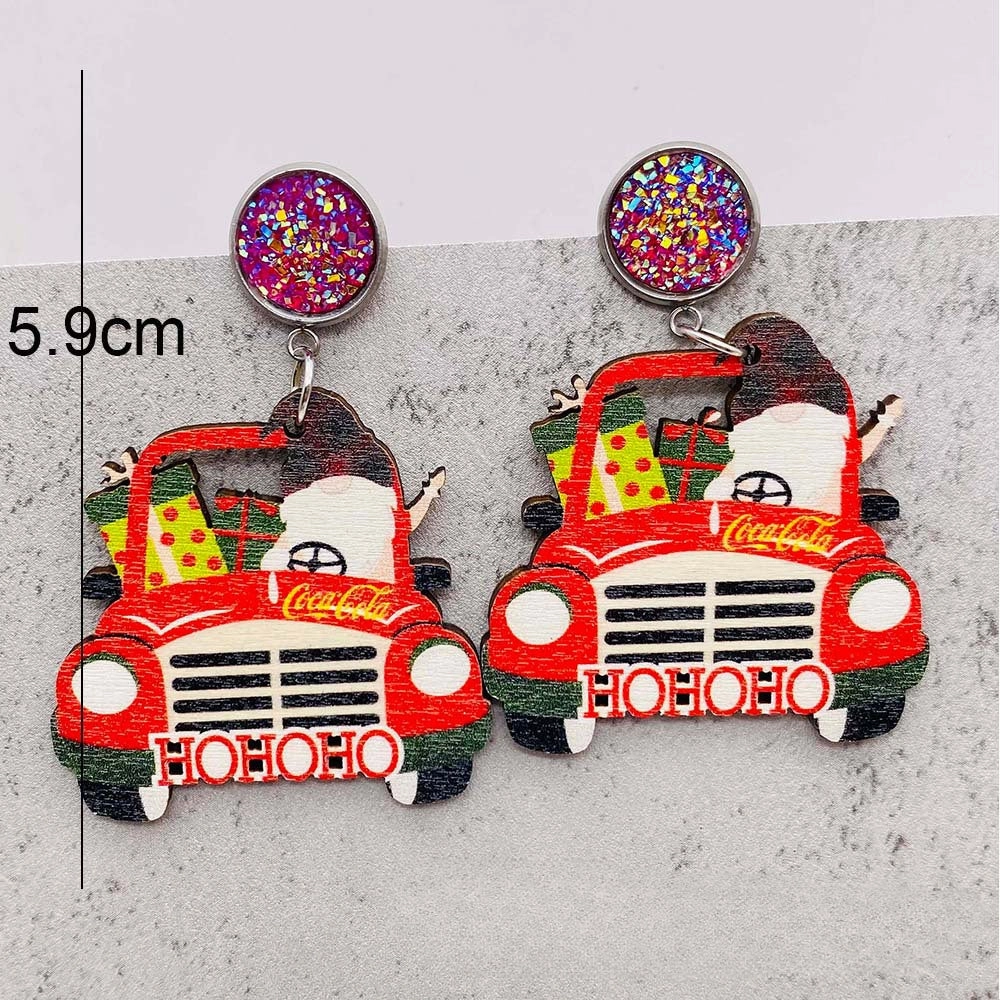 Wholesale Christmas Collection Wooden Earrings