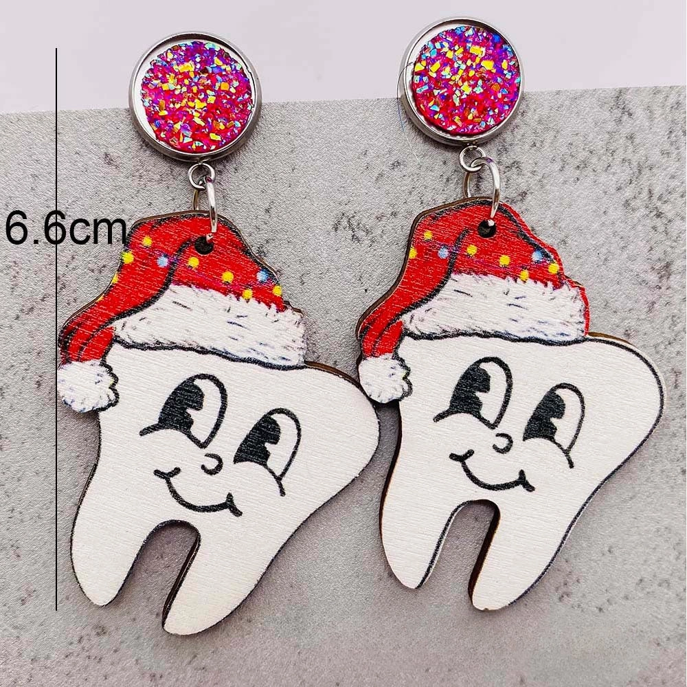 Wholesale Christmas Collection Wooden Earrings