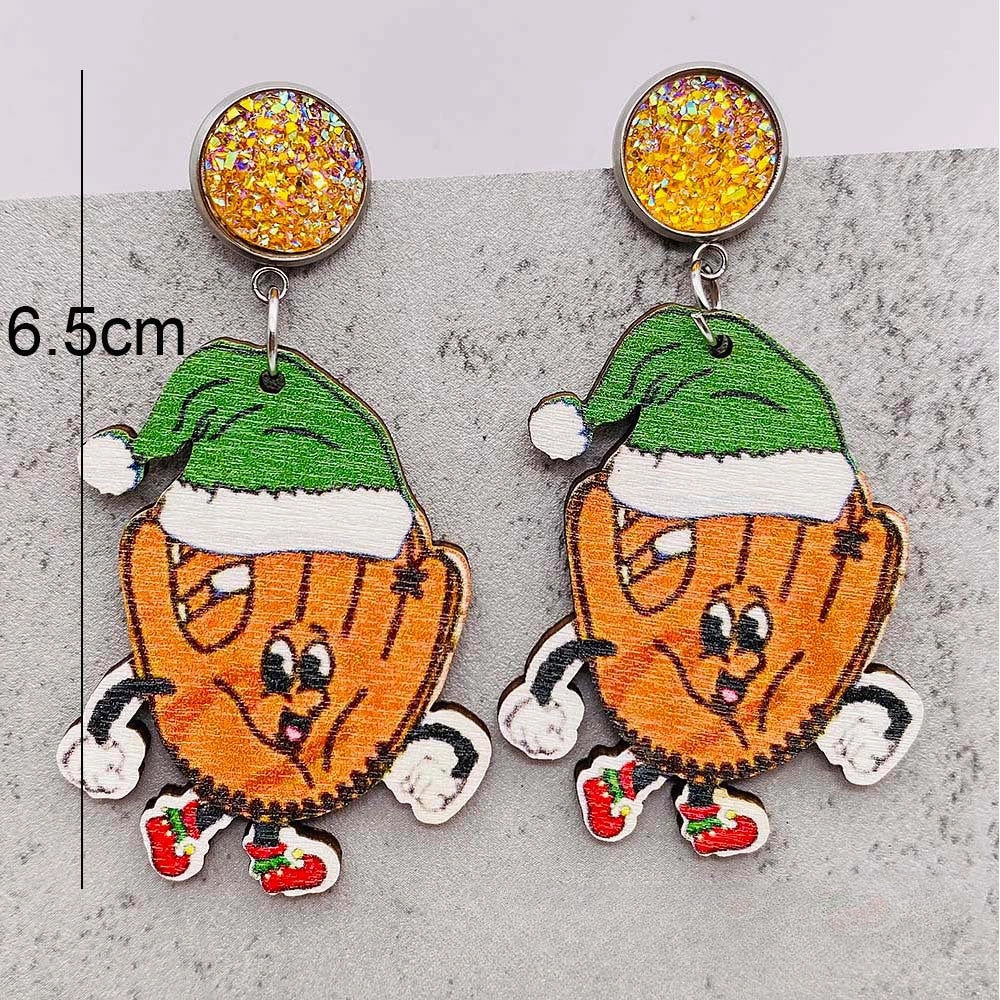 Wholesale Christmas Collection Wooden Earrings