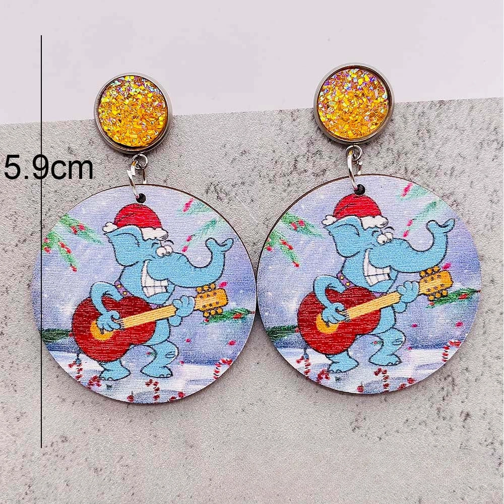 Wholesale Christmas Collection Wooden Earrings
