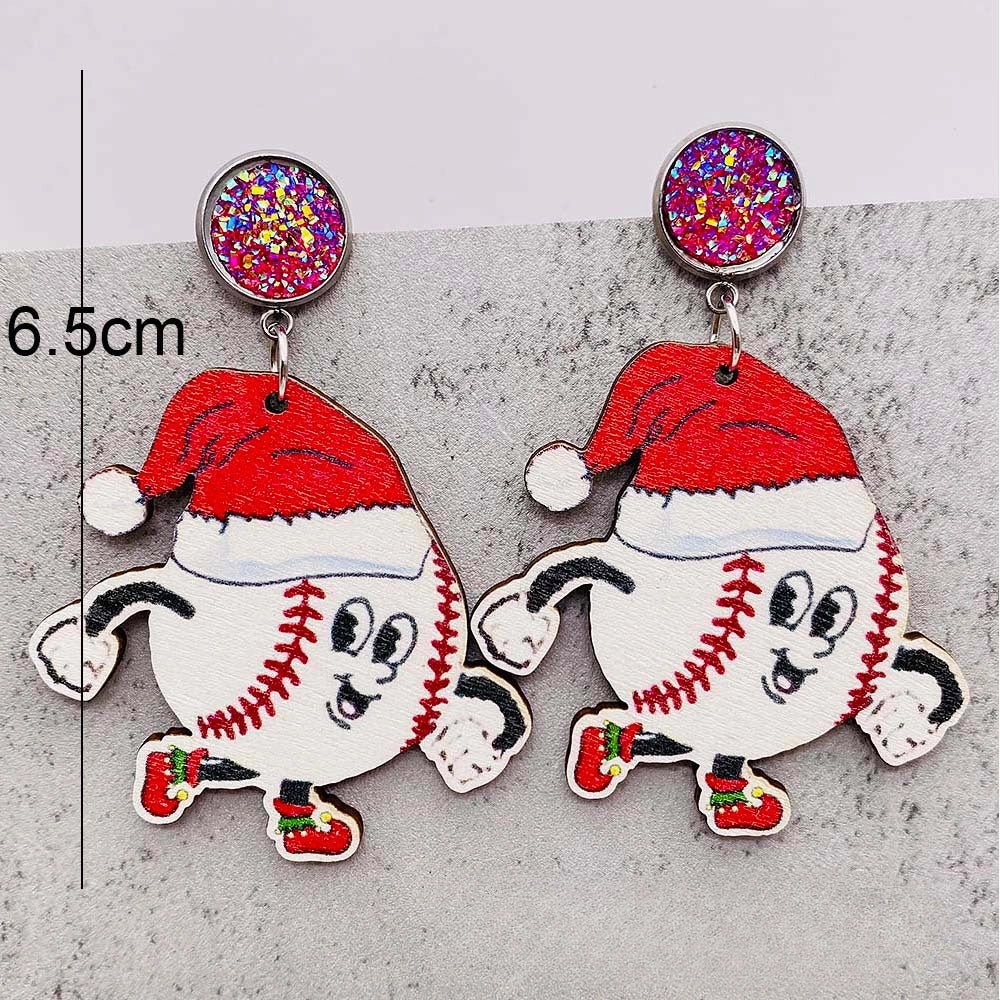 Wholesale Christmas Collection Wooden Earrings
