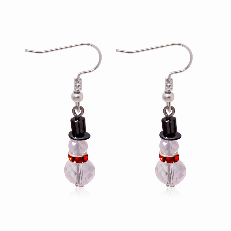 Wholesale Christmas Colored Bell Snowflake Christmas Tree Alloy Earrings