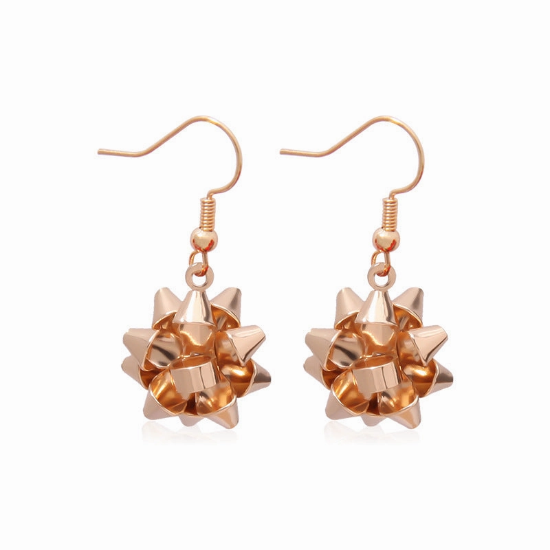 Wholesale Christmas Colored Bell Snowflake Christmas Tree Alloy Earrings