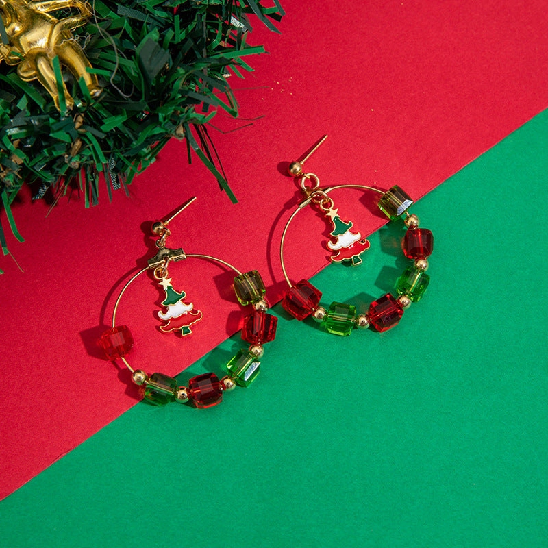 Wholesale Christmas Colorful Bell Alloy Earrings