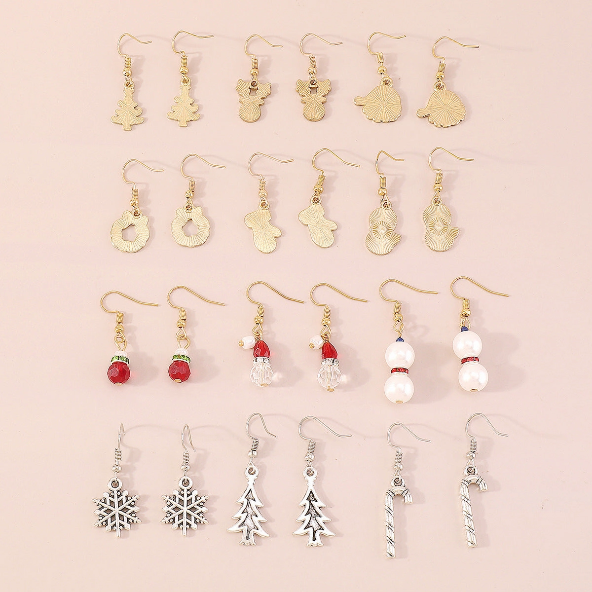 Wholesale Christmas Colorful Earrings Set