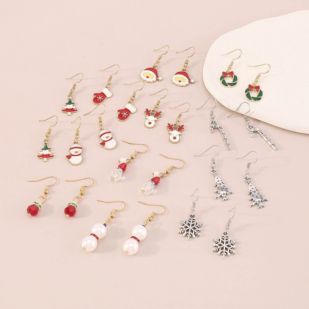 Wholesale Christmas Colorful Earrings Set
