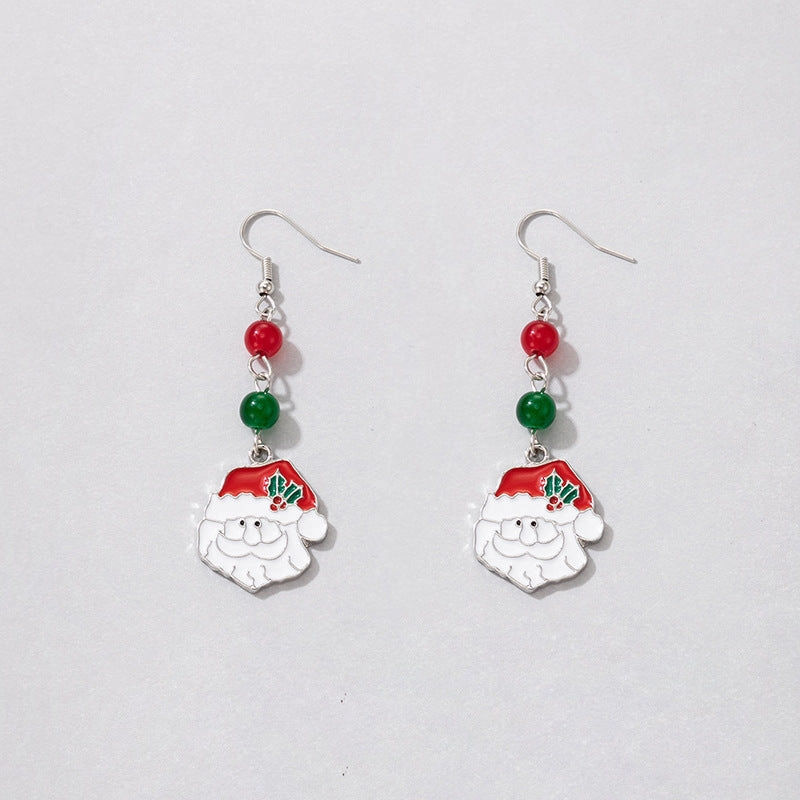 Wholesale Christmas Colorful Pearl Earrings