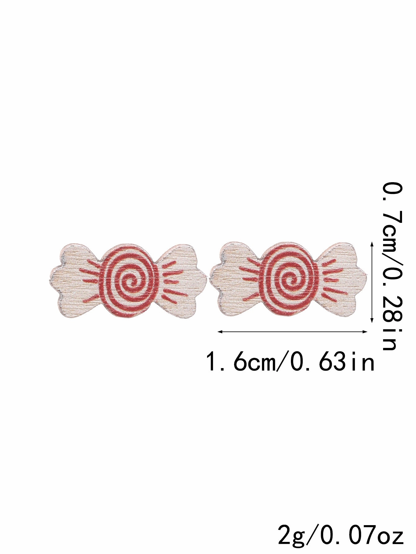Wholesale Christmas Colorful Wood Earrings