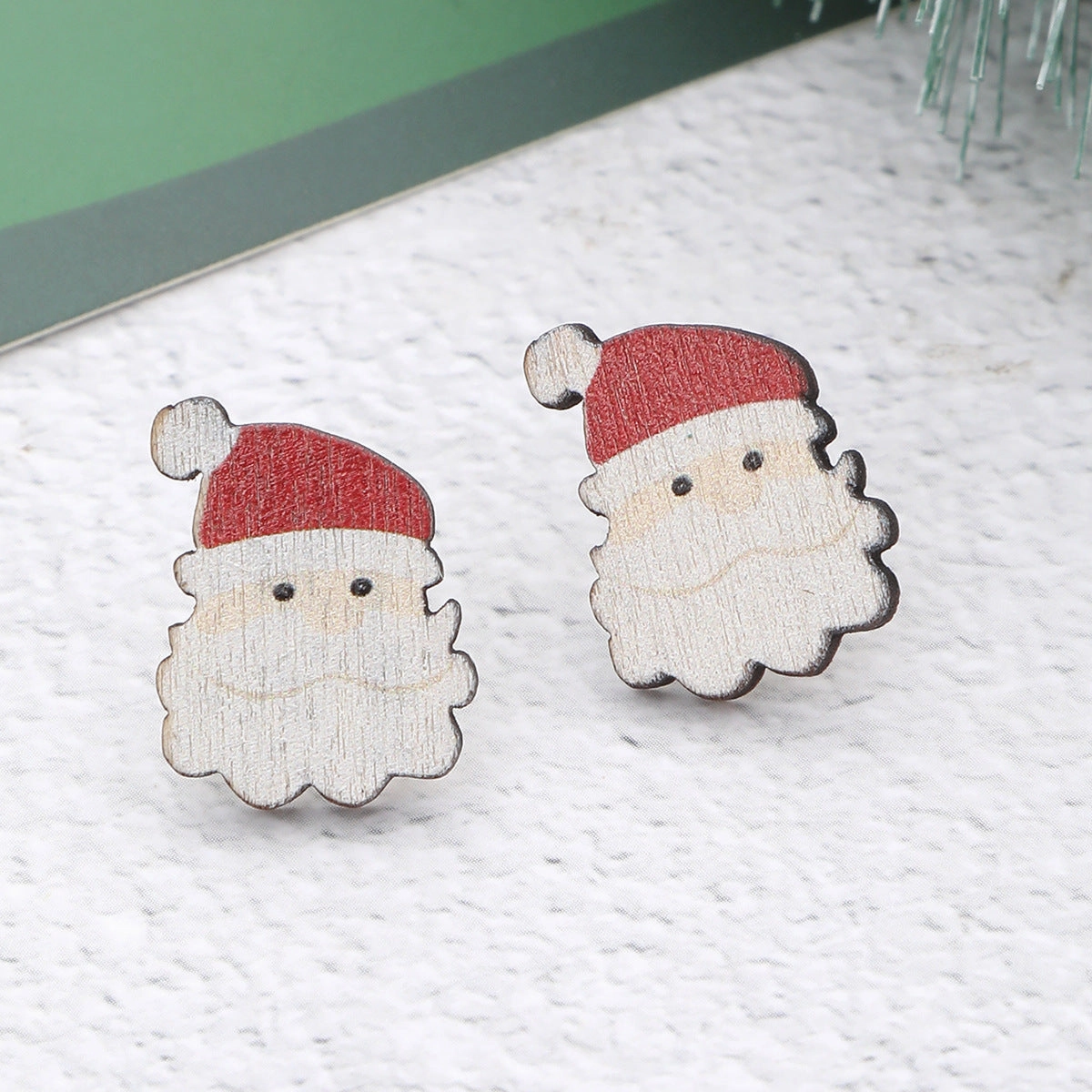 Wholesale Christmas Colorful Wood Earrings