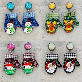 Wholesale Christmas Creative Acrylic Earrings