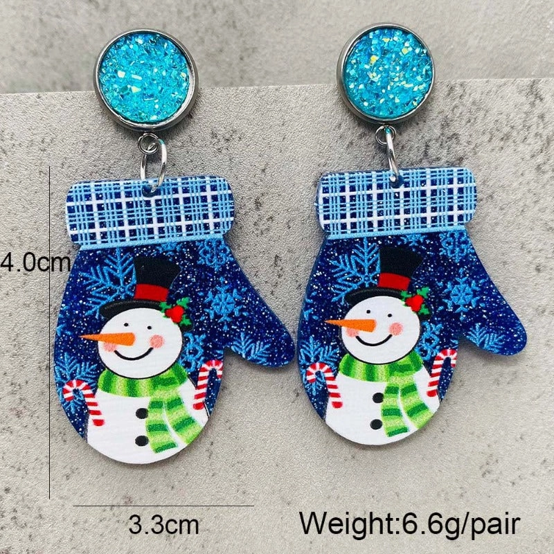Wholesale Christmas Creative Acrylic Earrings