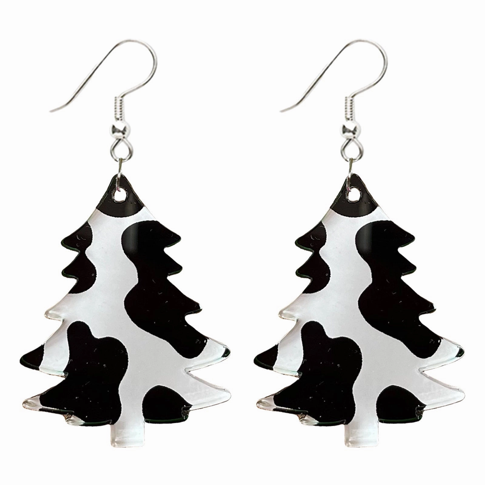 Wholesale Christmas Creative Christmas Tree Shape Colorful Design Acrylic Earrings