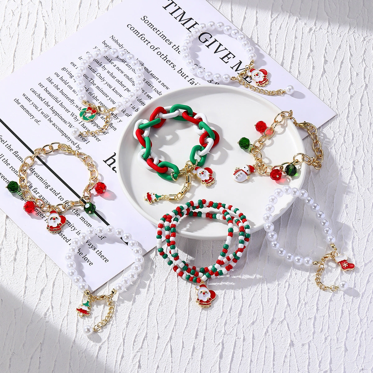 Wholesale Christmas Crystal Alloy Bracelet