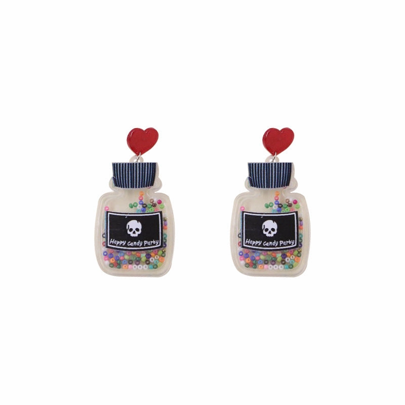 Wholesale Christmas Crystal Ball Christmas Tree Twister Egg Twister Snowflake Rice Pearl Acrylic Earrings