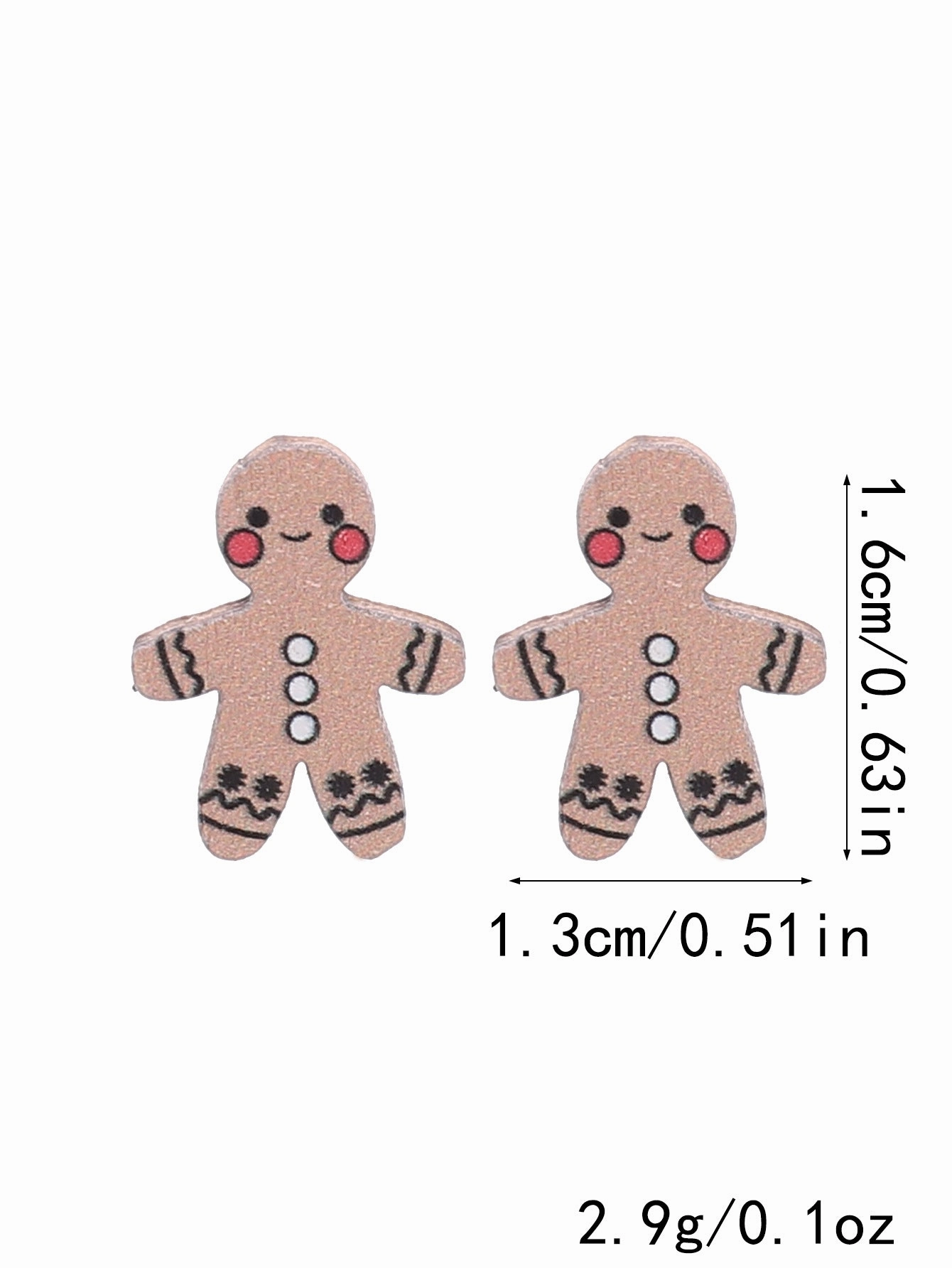 Wholesale Christmas Cute Animal Bear Fox Wooden Vintage Earrings